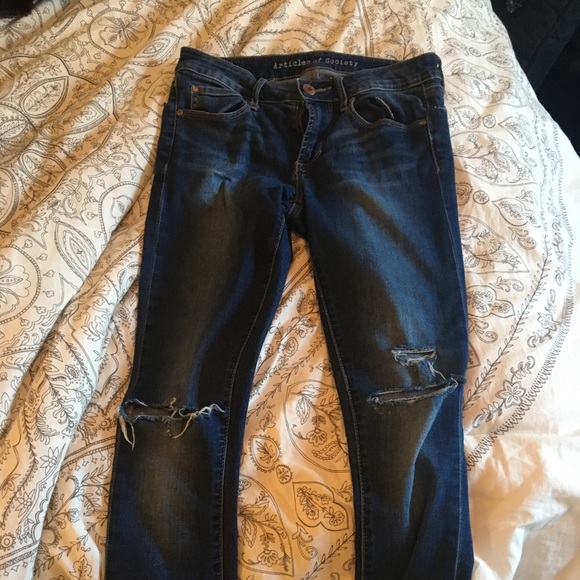 Articles Of Society Denim - Articles of Society Ripped Skinny Jeans